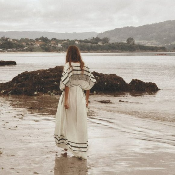 ZARA BEADED KAFTAN DRESS Size M-L - Picture 4 of 6